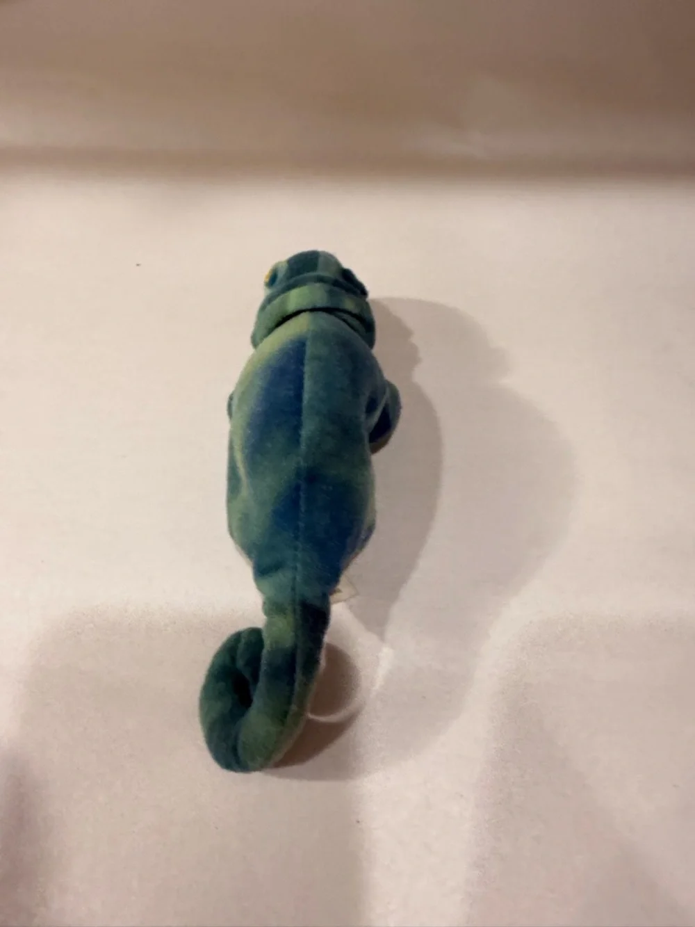 Rare vintage Ty Plush Chameleon Toy - Teal and Green